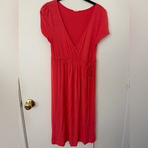 Casual J Crew Coral Wrap Dress